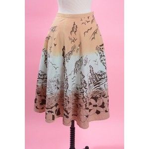 Repro novelty scenic print ombre skirt by Funky People Size Large